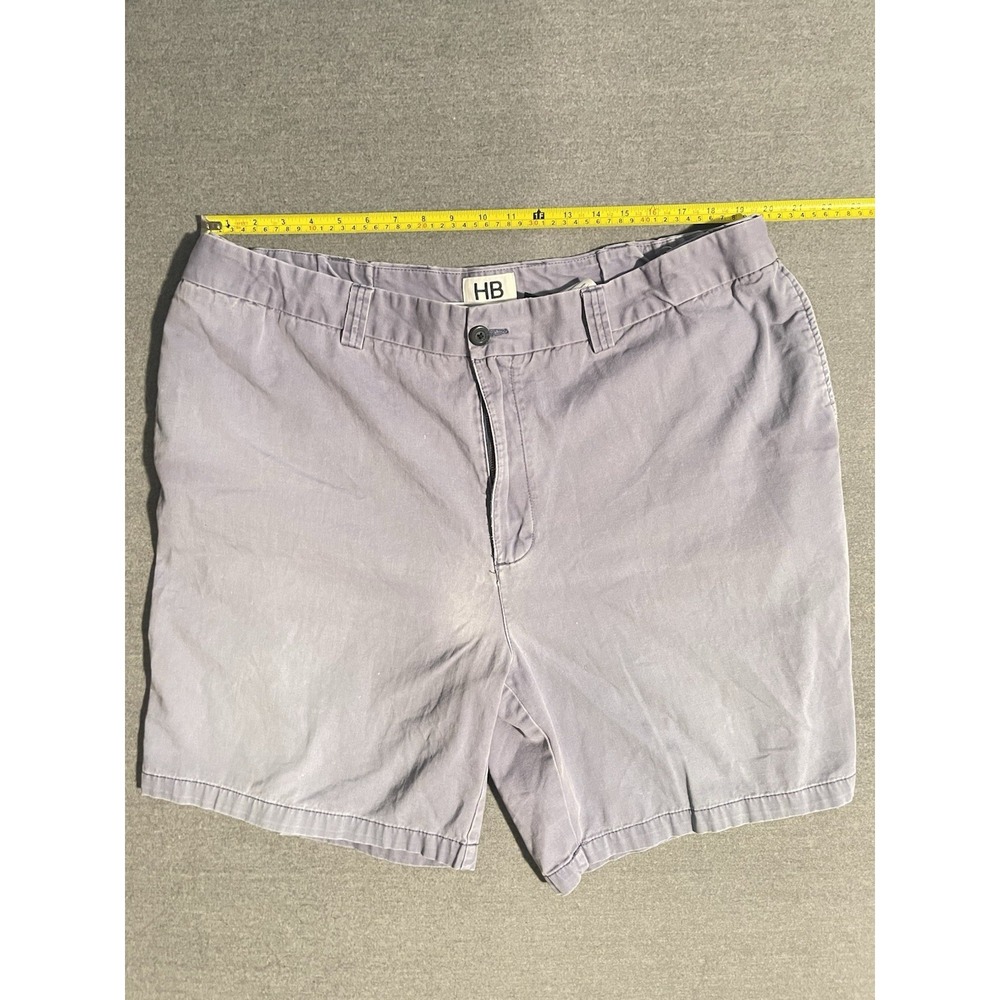 HB Men's Chino Shorts Size 44R Lavender Blue Casual Summer Flat Front